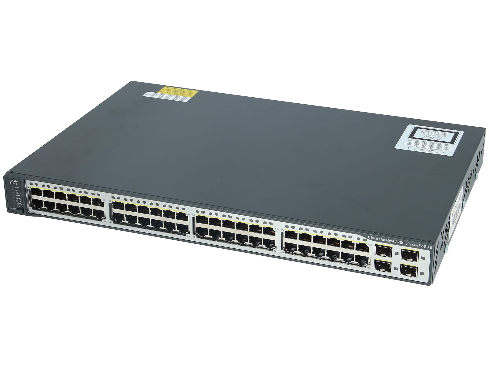 Cisco Catalyst 3750V2-48TS-E Switch 48 Port Gigabit Layer 3