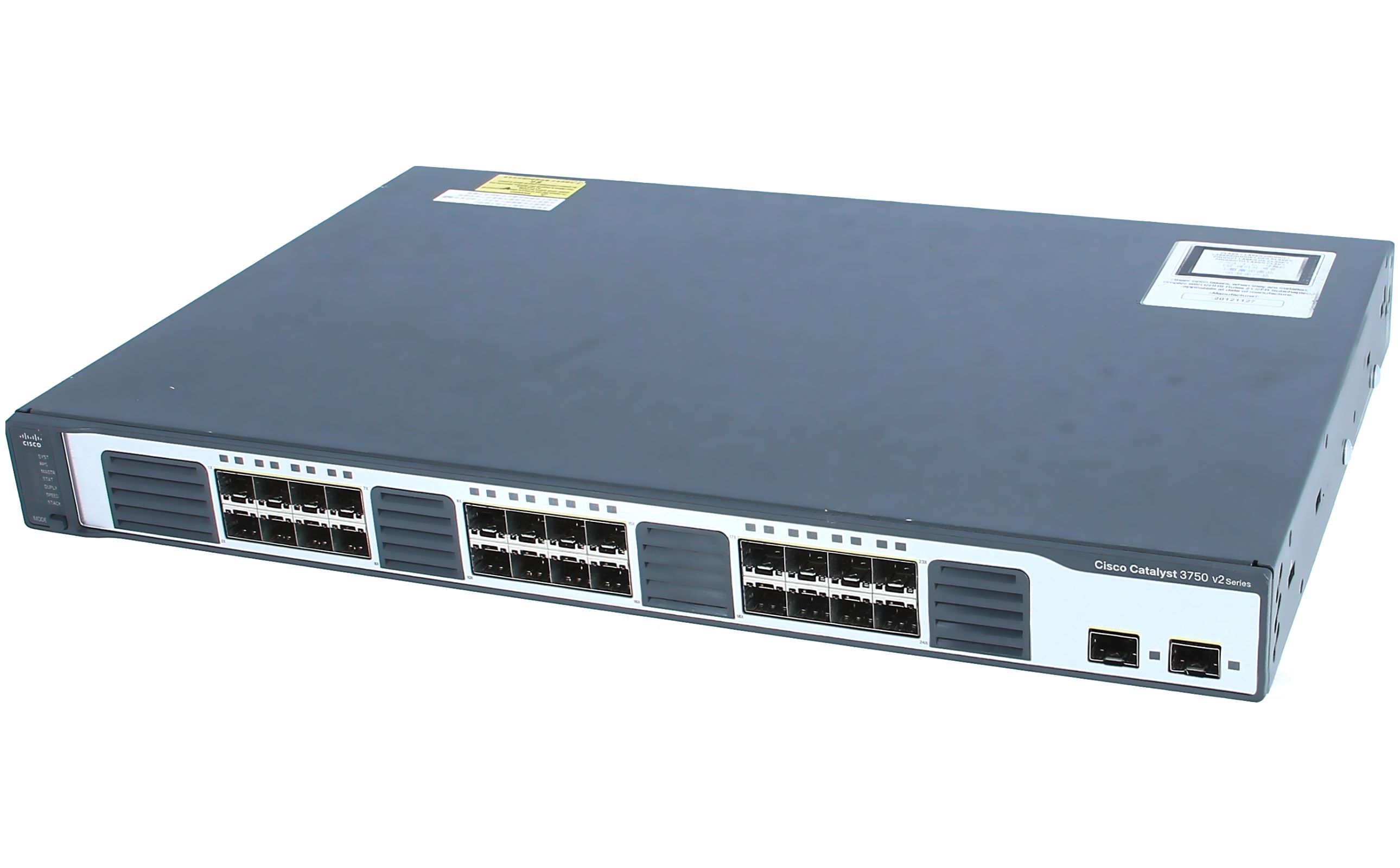Cisco Catalyst 3750V2-24FS Switch 24 Port Fiber Managed