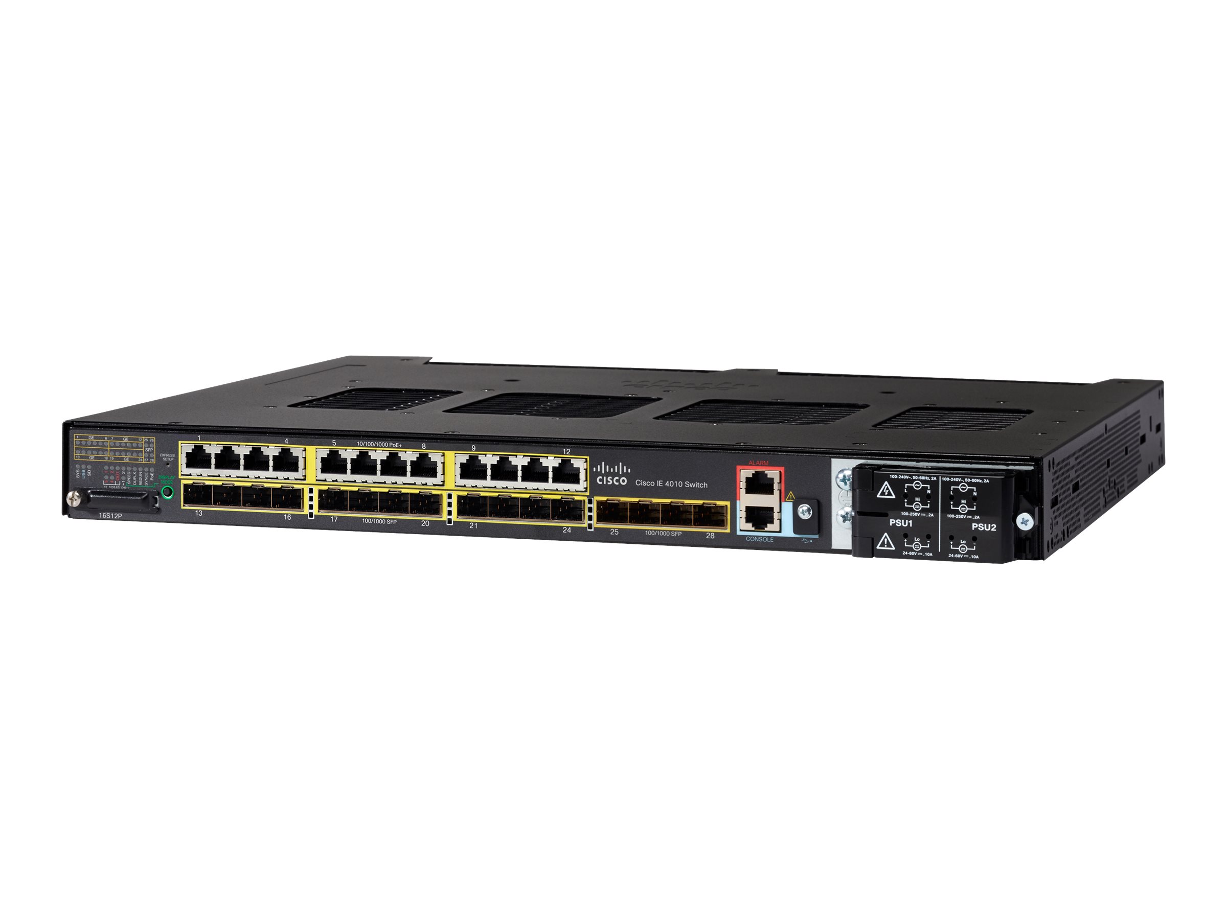 Cisco IE-4010-16S12P Industrial Ethernet Switch with 16 SFP and 12 PoE+ Ports