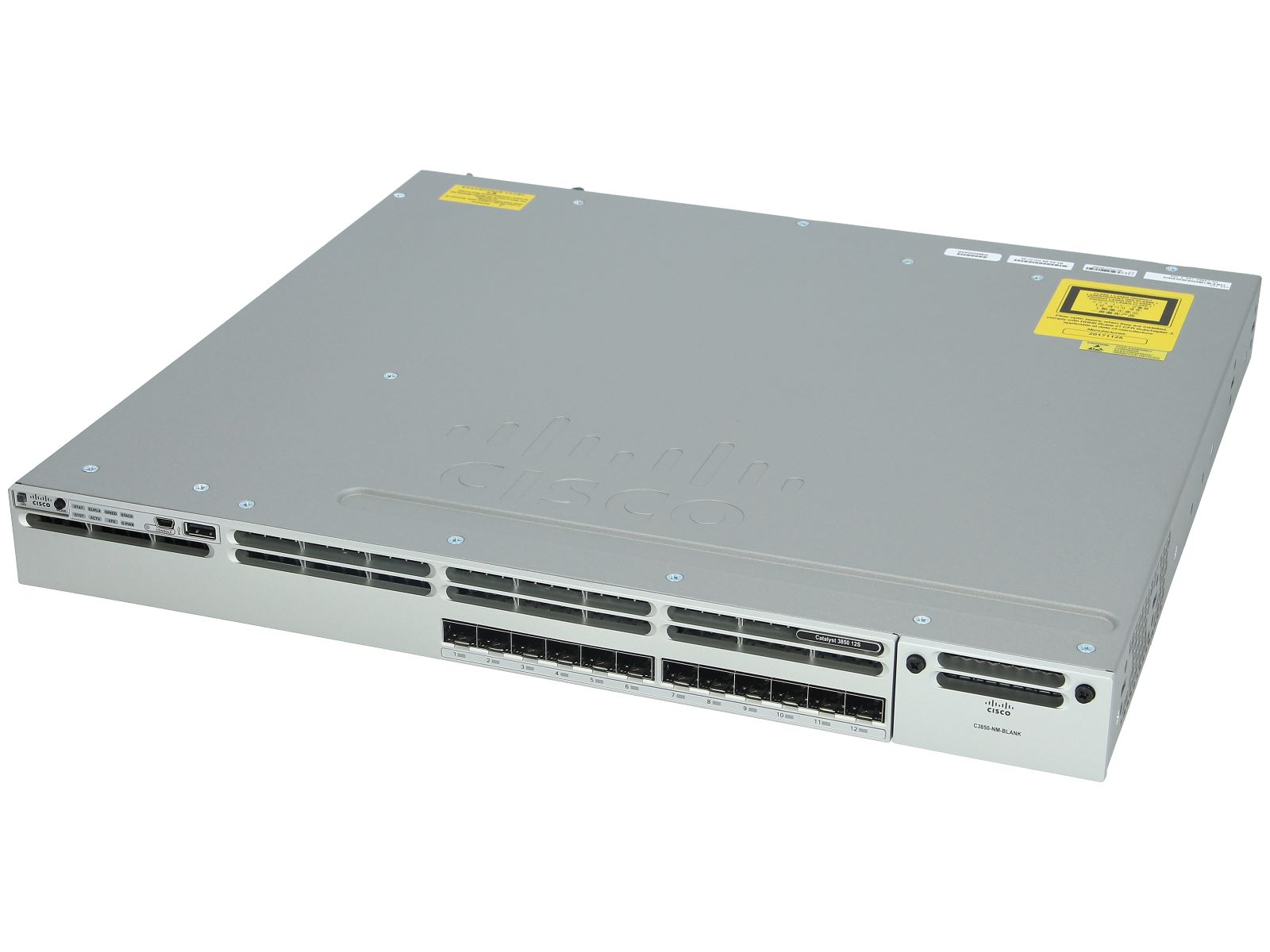 Cisco Catalyst 3850-12S-S Enterprise Switch, 12x SFP, 1U