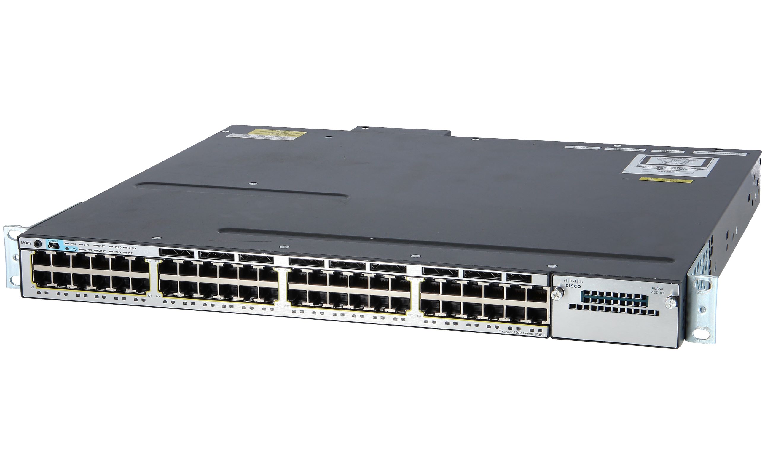 Cisco Catalyst 3750X-48PF-S Switch 48 Port PoE+ Managed